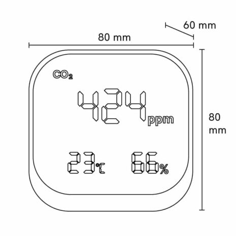 Carbon Dioxide CO2 Detector Alarm Deskie - Image 3