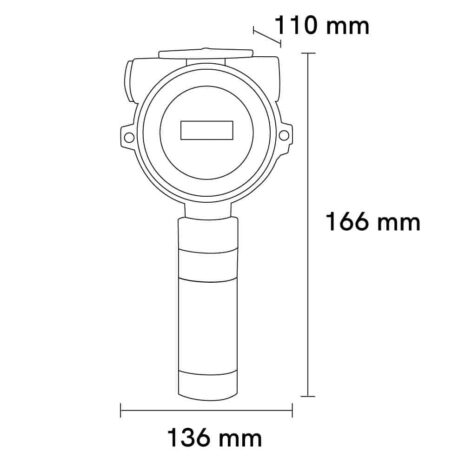 GIR-3000 IECEx Infrared Gas Detector Benzene (C6H6) 0-100% LEL - Image 3