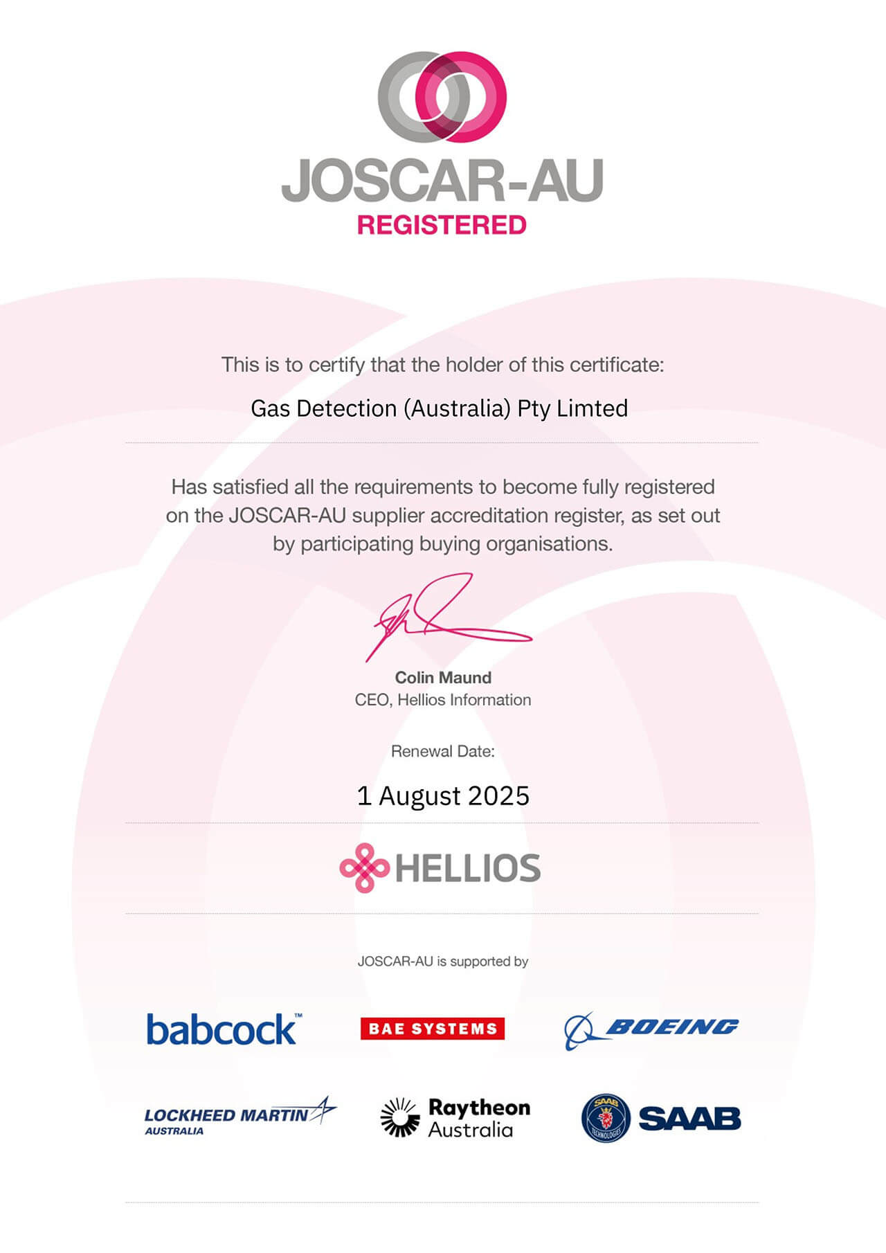 JoscarAU Gas Detection Solutions